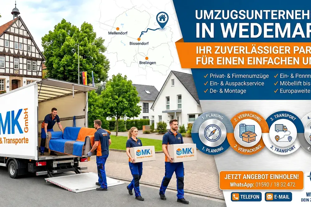 Umzugsunternehmen in Wedemark – Ihr zuverlässiger Partner für einen einfachen Umzug